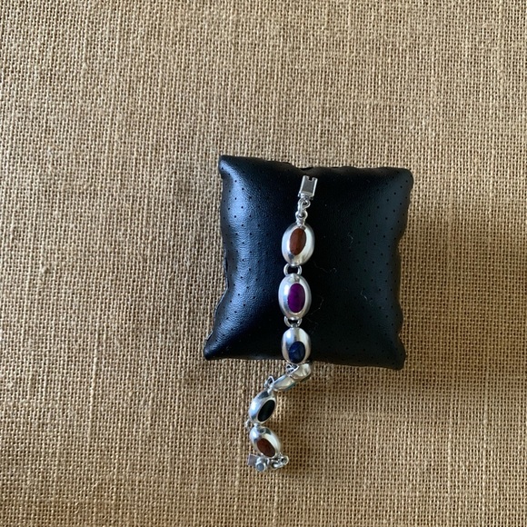 TAXCO VINTAGE 925 MEXICO STONE BRACELET - Picture 3 of 6